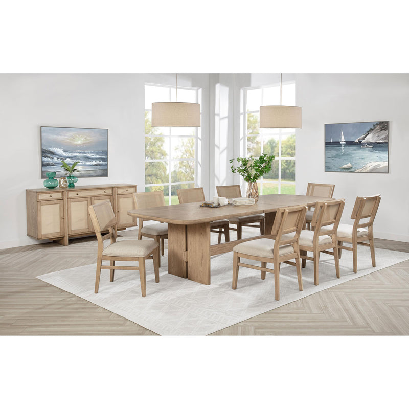 Coaster Furniture Kailani 109385 4-Door Cane Sideboard Buffet Cabinet - Beige Oak IMAGE 11