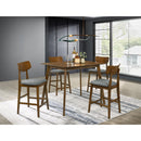 Coaster Furniture Robbie 150628 5-piece 47-inch Counter Height Dining Set - Walnut IMAGE 1