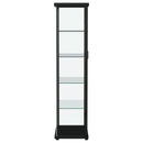 Coaster Furniture Aero 950400 4-shelf Display Curio Cabinet with LED Lighting - Black IMAGE 12