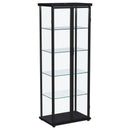 Coaster Furniture Aero 950400 4-shelf Display Curio Cabinet with LED Lighting - Black IMAGE 4