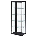 Coaster Furniture Aero 950400 4-shelf Display Curio Cabinet with LED Lighting - Black IMAGE 7