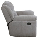 Coaster Furniture Gilson 602553 Chenille Upholstered Glider Recliner Chair - Grey IMAGE 7