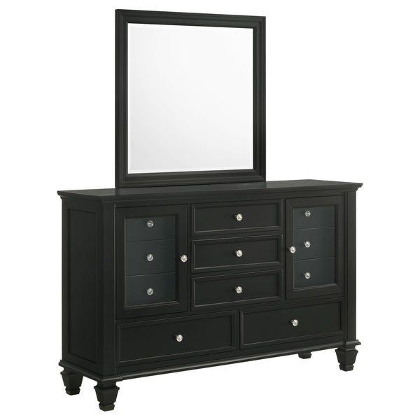 Coaster Furniture Sandy Beach 201323M 11-Drawer Dresser with Mirror - Black IMAGE 1