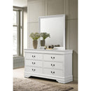Coaster Furniture Louis Philippe 202443M 6-Drawer Dresser and Mirror - White IMAGE 2