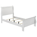 Coaster Furniture Louis Philippe 202441T 47-inch Twin Sleigh Panel Bed - White IMAGE 1