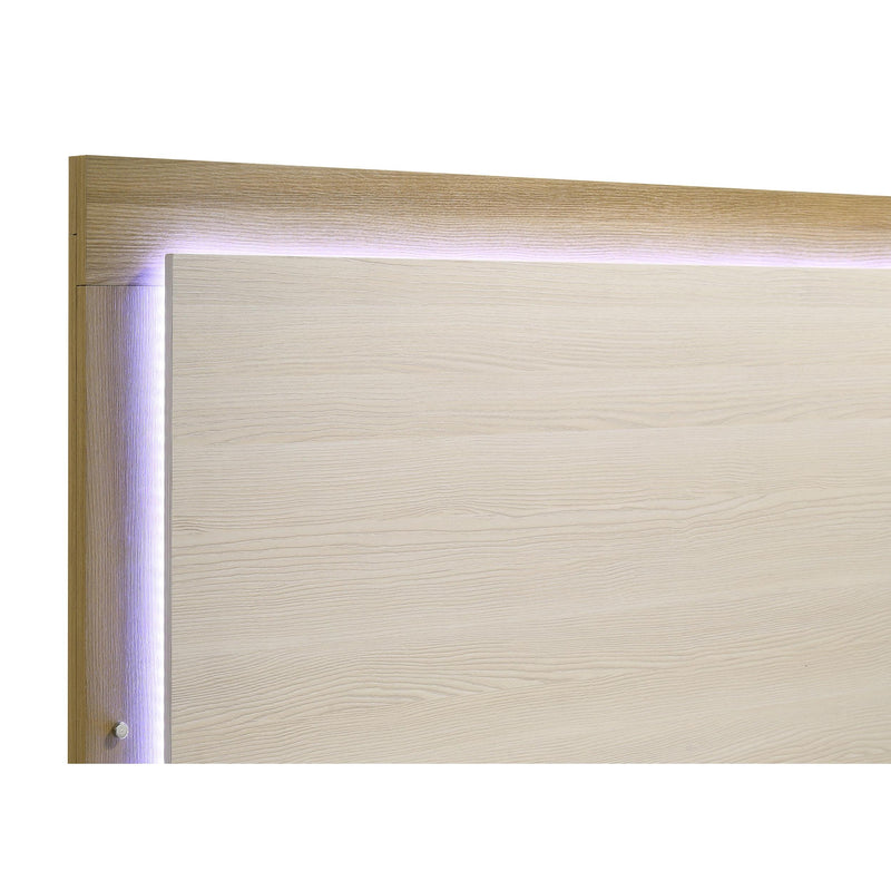 Coaster Furniture Hyland 215651KE Eastern King Panel Bed LED Headboard - Natural IMAGE 8