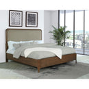 Coaster Furniture Maderia 223321KE 57-inch Upholstered Eastern King Panel Bed - Walnut IMAGE 2