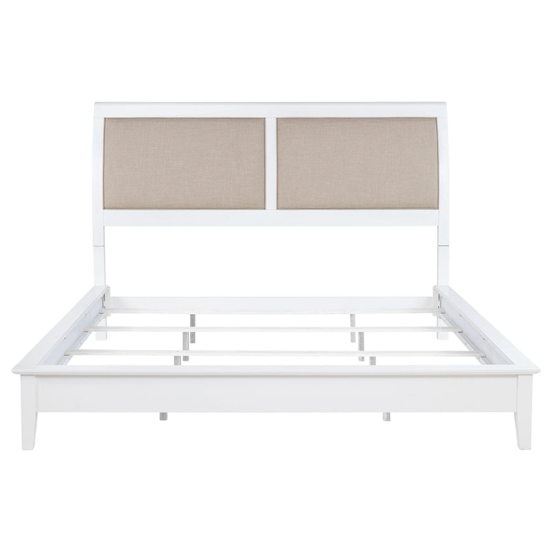 Coaster Furniture Bexhill 223471KW 56-inch Upholstered California King Panel Bed - White IMAGE 3