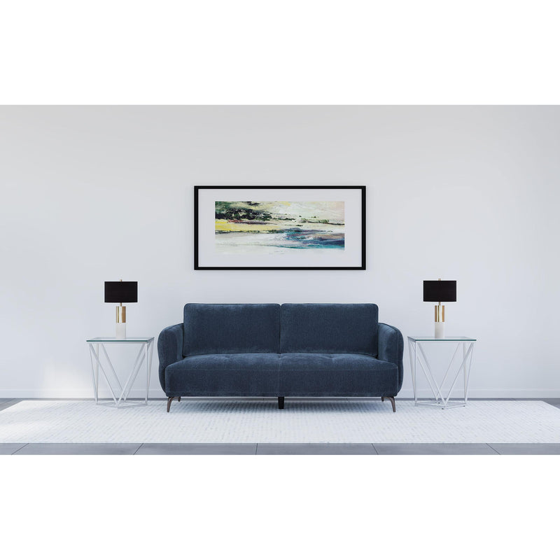 Coaster Furniture Lively 509041 Chenille Upholstered Modern Track Arm Sofa - Blue IMAGE 9