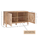 HEIDI NATURAL 2 DOOR CARVED CABINET 20A2083