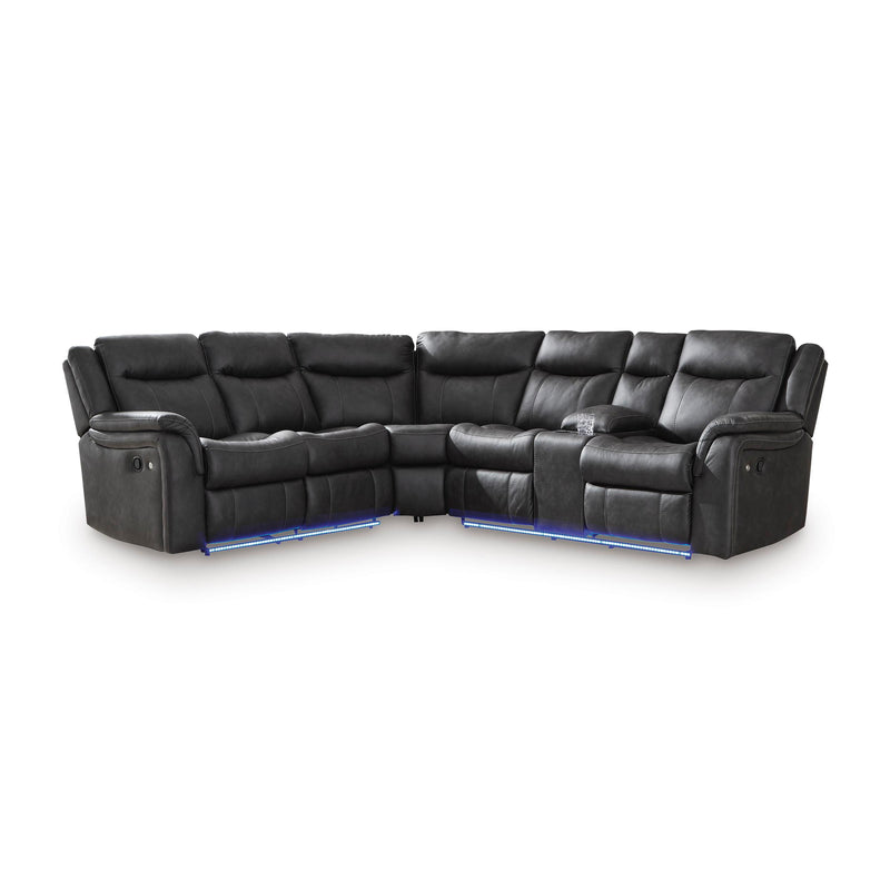  Signature Design by Ashley Sultan Meadow PC13001S1 2 pc Reclining Sectional IMAGE 2