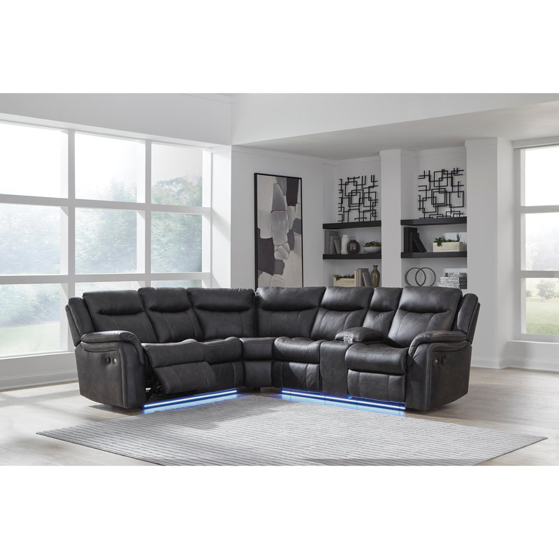  Signature Design by Ashley Sultan Meadow PC13001S1 2 pc Reclining Sectional IMAGE 4