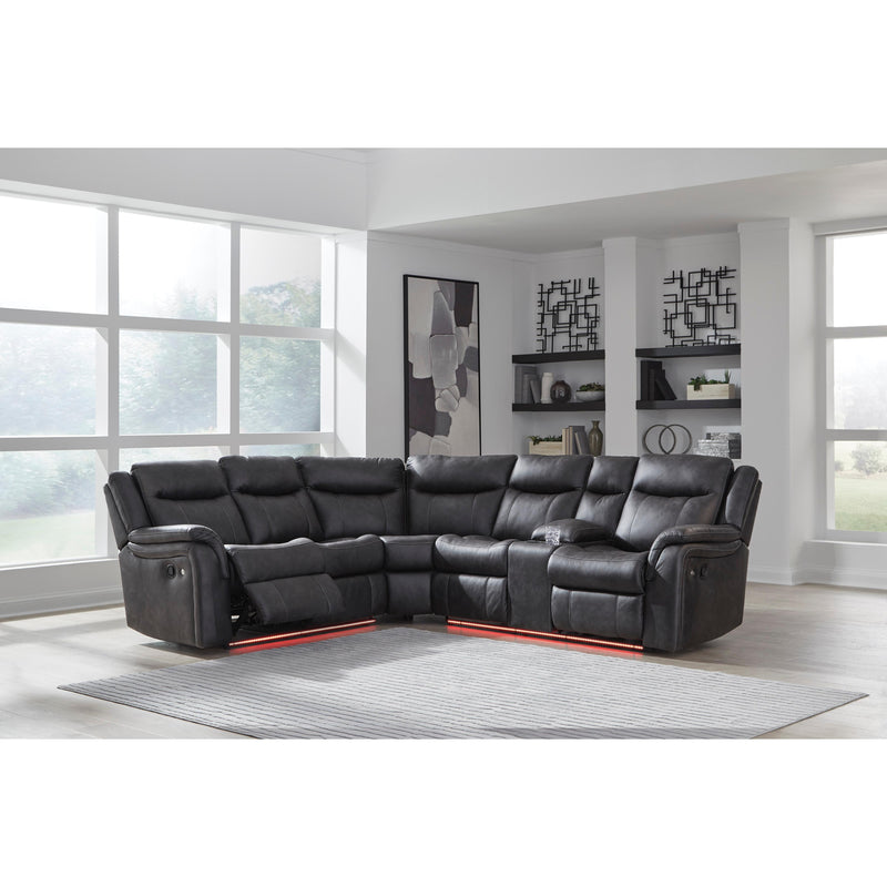  Signature Design by Ashley Sultan Meadow PC13001S1 2 pc Reclining Sectional IMAGE 6