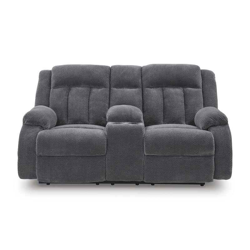  Signature Design by Ashley Observation PC2140596 Double Reclining Power Loveseat with Console IMAGE 3