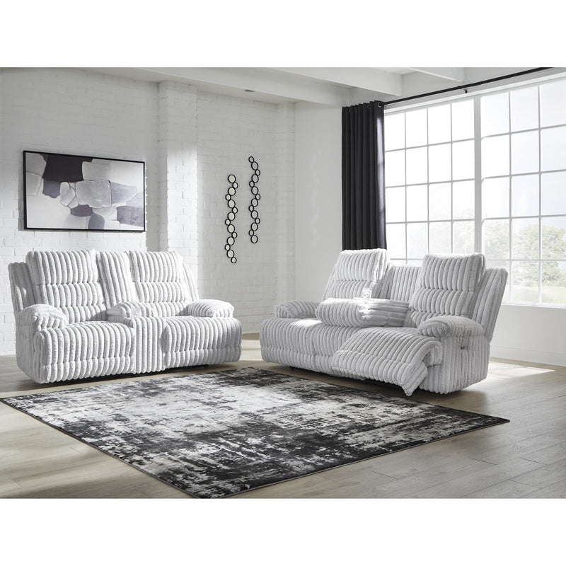  Signature Design by Ashley Rhines Falls PC4280496 Double Reclining Power Loveseat with Console IMAGE 19