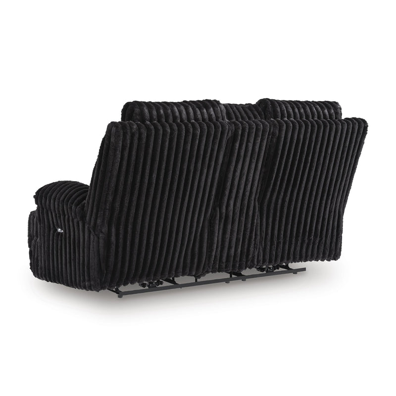  Signature Design by Ashley Rhine Falls PC4280596 Double Reclining Power Loveseat with Console IMAGE 3