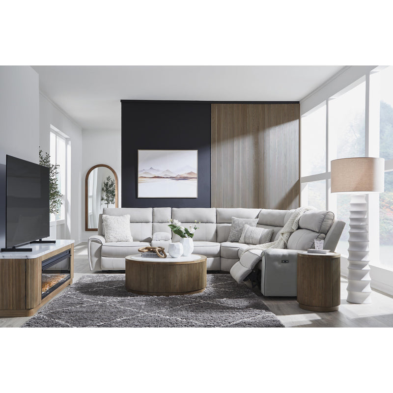  Signature Design by Ashley Social Pointe PC98802S36 6 pc Reclining Sectional with Storage Console IMAGE 6