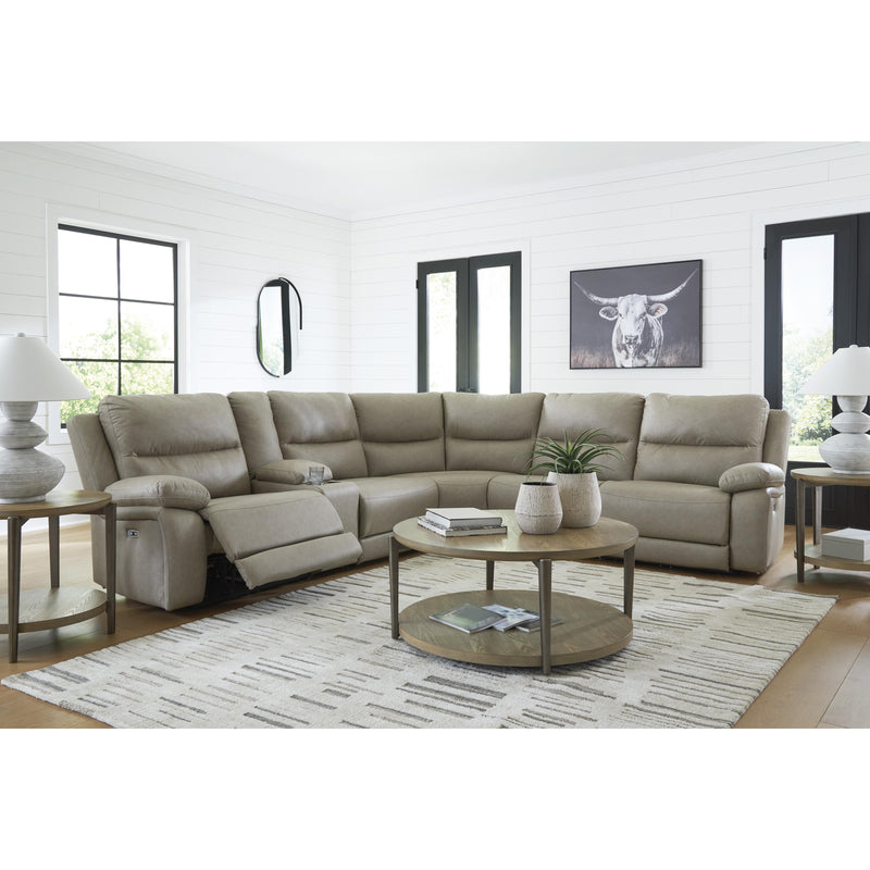  Signature Design by Ashley Narwhal Place PC99201S36 6 pc Reclining Sectional with Storage Console IMAGE 4