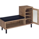Coaster Furniture Teller 910311 1-door Entryway Shoe Storage Bench - Natural Oak IMAGE 2