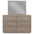 Coaster Furniture Kenora 224853M 6-Drawer Dresser and Mirror - Barley Brown IMAGE 2