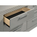 Coaster Furniture Ives 224973M 6-Drawer Dresser and Mirror - Grey High Gloss IMAGE 11