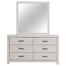 Coaster Furniture Brantford 207053M 6-Drawer Dresser with Mirror - Coastal White IMAGE 2