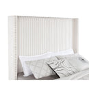 Coaster Furniture Natasha 306051KE 65-inch Upholstered Eastern King Wingback Bed - Cream IMAGE 7