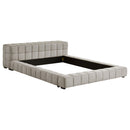 Coaster Furniture Trinity 306121KW Upholstered Cal King Platform Bed - Light Taupe IMAGE 1