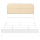 Coaster Furniture Amherst 360301F Radio Weave Rattan Metal Full Bed - White IMAGE 2