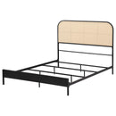Coaster Furniture Amherst 360351F Radio Weave Rattan Metal Full Bed - Black IMAGE 3