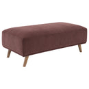 Coaster Furniture Elizabeth 503959 Corduroy Upholstered Ottoman - Wine Red IMAGE 1