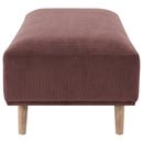 Coaster Furniture Elizabeth 503959 Corduroy Upholstered Ottoman - Wine Red IMAGE 4