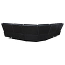 Coaster Furniture Hewitt 609610PP Leather Upholstered Power Reclining Sectional - Black IMAGE 4