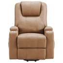 Coaster Furniture Armstrong 609476P Upholstered Power Lift Massage Recliner - Camel IMAGE 4
