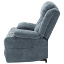 Coaster Furniture Houston 602294P Upholstered Power Lift Recliner - Slate Blue IMAGE 6