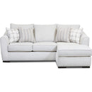 Fusion Furniture Fabric 2 pc Sectional 9778 Sofa Chaise - Cheerio Cloud IMAGE 1