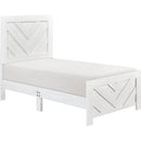 Homelegance Corbin 1534NPWHT-1 Twin Bed IMAGE 1
