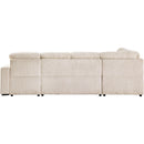 Coaster Furniture Devonshire 501205 Sleeper Sectional Sofa Storage Chaise - Camel IMAGE 10