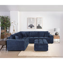 Coaster Furniture Atlantic 551821-SETA 7-piece Upholstered Modular Sectional Sofa - Blue IMAGE 2