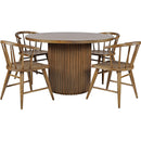 Jofran Round Auden Dining Table with Pedestal Base 2421-AUDEN48CSB/T IMAGE 3