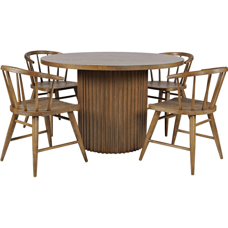 Jofran Round Auden Dining Table with Pedestal Base 2421-AUDEN48CSB/T IMAGE 3