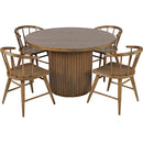 Jofran Round Auden Dining Table with Pedestal Base 2421-AUDEN48CSB/T IMAGE 5
