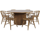 Jofran Round Auden Dining Table with Pedestal Base 2421-AUDEN60CSB/T IMAGE 3