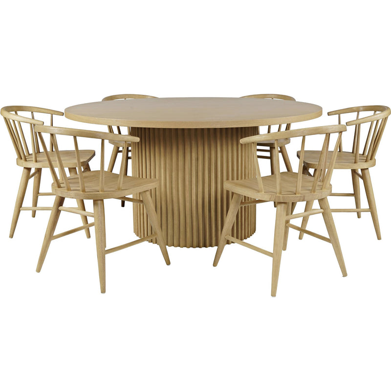 Jofran Round Auden Dining Table with Pedestal Base 2421-AUDEN60NTB/T IMAGE 3