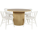 Jofran Round Auden Dining Table with Pedestal Base 2421-AUDEN60NTB/T IMAGE 5