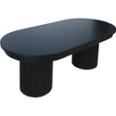 Jofran Oval Auden Dining Table with Pedestal Base 2421-AUDEN101BLB/2421-AUDEN101BLT IMAGE 1