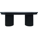 Jofran Oval Auden Dining Table with Pedestal Base 2421-AUDEN101BLB/2421-AUDEN101BLT IMAGE 2
