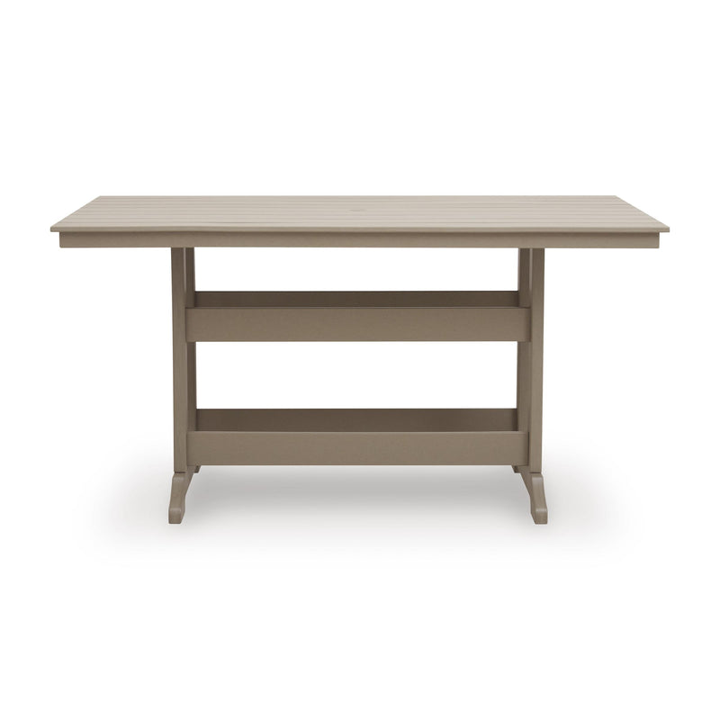  Signature Design by Ashley Seacliff Beach PCP228-642 Rectangular Counter Table with Umbrella Option IMAGE 2
