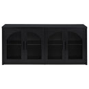  Coaster Furniture Riva 103895 4-door Dining Sideboard Buffet Storage Credenza - Black IMAGE 1
