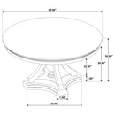  Coaster Furniture Ridgewell 104600 Round Pedestal Dining Table - Dark Oak IMAGE 6